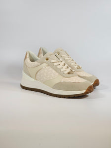 GEOX - SCARPA SNEAKERS PER DONNA TAUPE BEIGE E BURRO D5500A