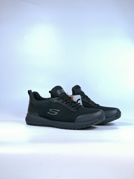 SKECHERS WORK - SCARPE ANTINFORTUNISTICHE CE NERE ANTISCIVOLO CON MEMORY FOAM E CON LACCI IN ELASTICO PER DONNA 77222EC