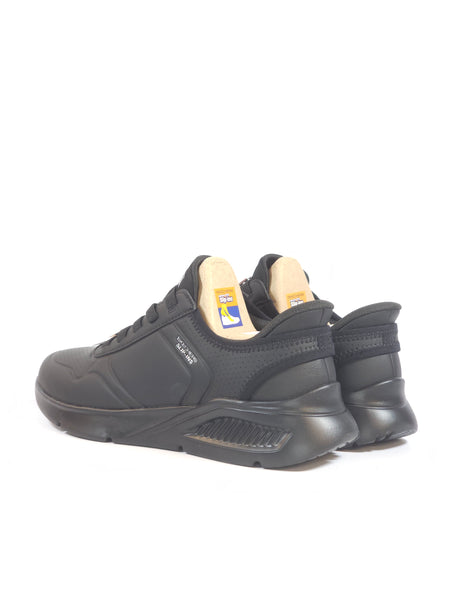 SKECHERS - SCARPA DA GINNASTICA NERA SLIP INS SENZA UTILIZZARE LE MANI PER UOMO 183125