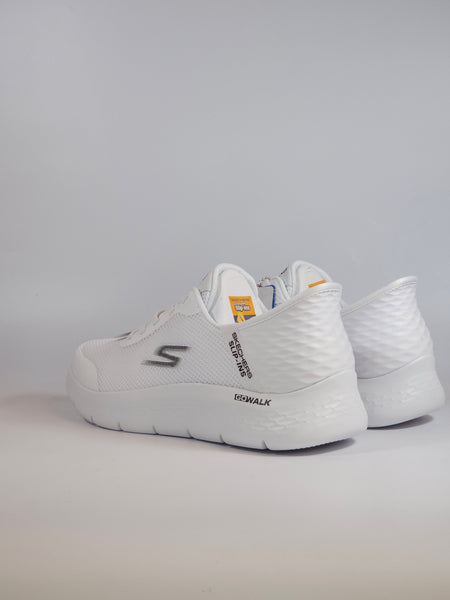 SKECHERS - SCARPA DA GINNASTICA BIANCA SLIP INS SENZA UTILIZZARE LE MANI PER UOMO 216324