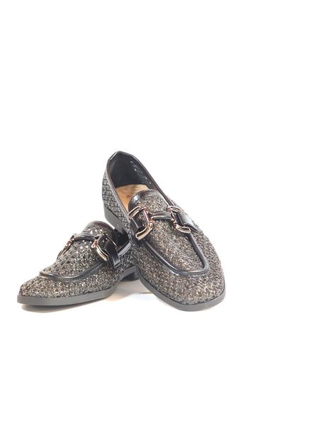 dalzoppo.it - MOCASSINO NERO IN RAFFIA NERO CON MORSETTO PER DONNA 2040