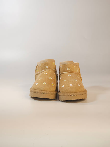 dalzoppo.it - STIVALETTO BEIGE CON FIORELLINI CON PELO INTERNO PER BAMBINI 20406