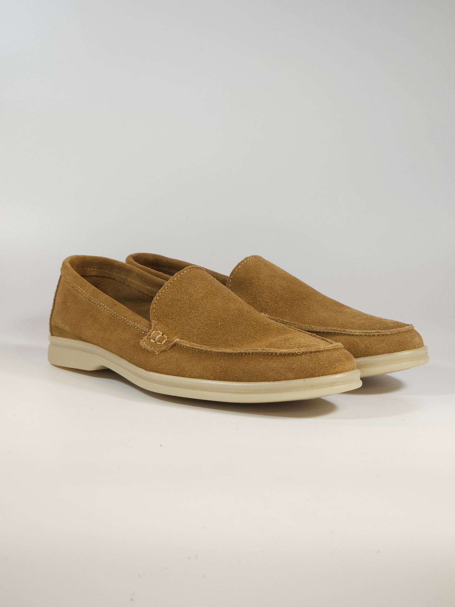 KAMMI - MOCASSINO IN PELLE SCAMOSCIATA CUOIO CON SUOLA IN GOMMA PER UOMO 80