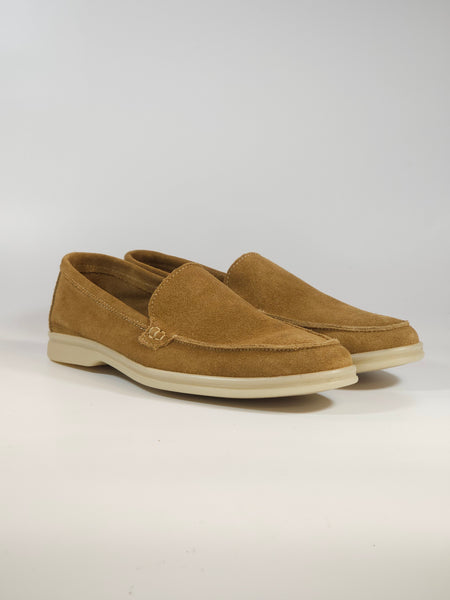 KAMMI - MOCASSINO IN PELLE SCAMOSCIATA CUOIO CON SUOLA IN GOMMA PER UOMO 80