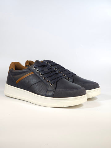 dalzoppo.it - SCARPA CON LACCI SNEAKERS BLU E MARRONE PER UOMO Y171