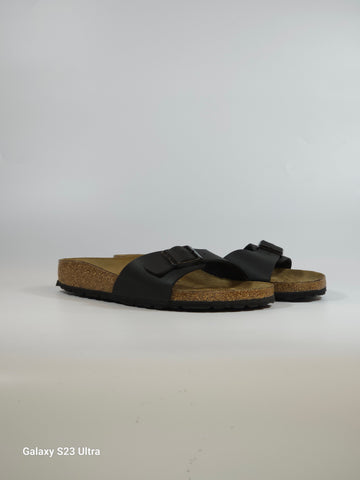 BIRKENSTOCK - CIABATTA MADRID NERA UNISEX CON PLANTARE