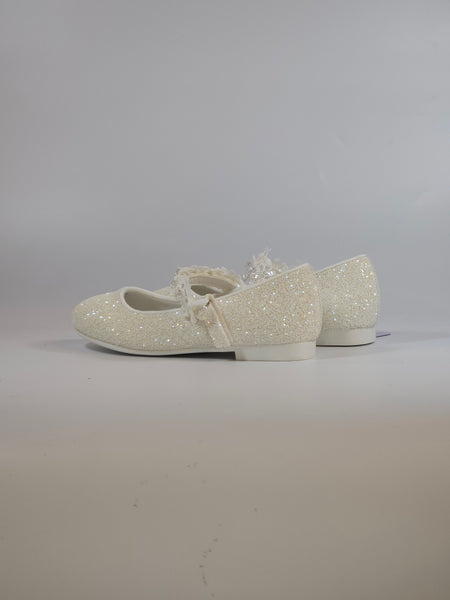 dalzoppo.it - BALLERINA ELEGANTE IN GLITTER BIANCA PER BAMBINA IDEALE PER CERIMONIE GD4121