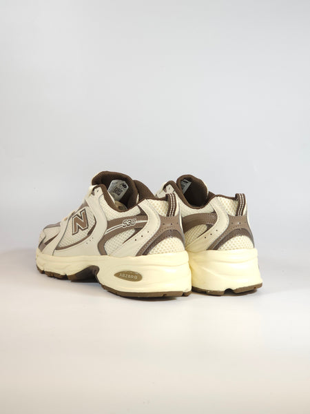 NEW BALANCE - SCARPA DA GINNASTICA 530 UNISEX MODA PANNA E TAUPE BEIGE ASM