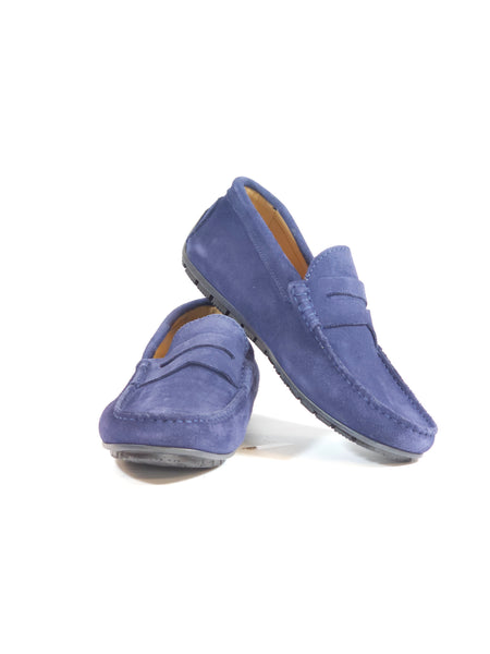 dalzoppo.it - MOCASSINO CAR SHOES UOMO IN PELLE SCAMOSCIATA BLU 02 MADE IN ITALY