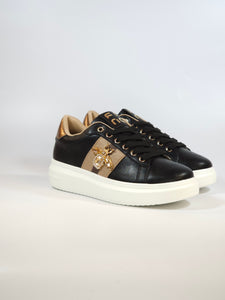 dalzoppo.it - SNEAKERS PER DONNA NERA E DORATA CON APETTA FY0912