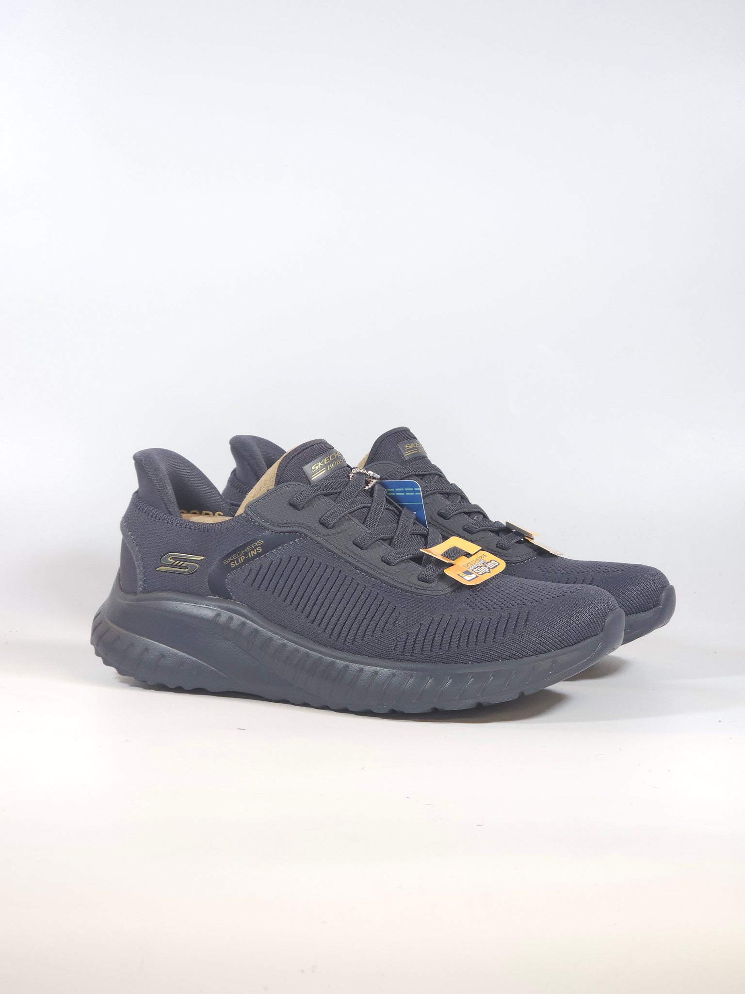 SKECHERS - SCARPA DA GINNASTICA BLU NOTTE CON TESSUTO ELASTICIZZATO SLIP INS SENZA USARE LE MANI CON MEMORY FOAM PER DONNA 117497