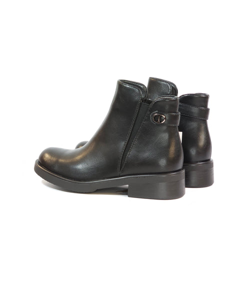 dalzoppo.it - STIVALETTO DONNA NERO CON ELASTICO E ZIP JH28009