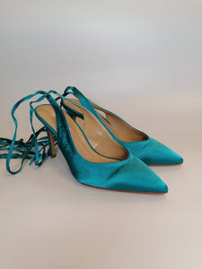 SLINGBACK CON LACCETTI 081 VERDE