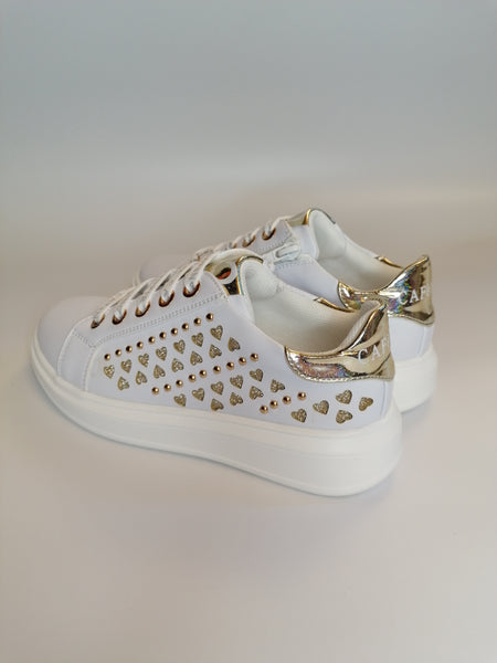 CAFE' NOIR - SNEAKERS C1001 CUORI ORO