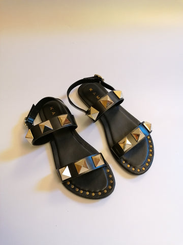 KAMMI - SANDALO CON BORCHIE NERO 7751