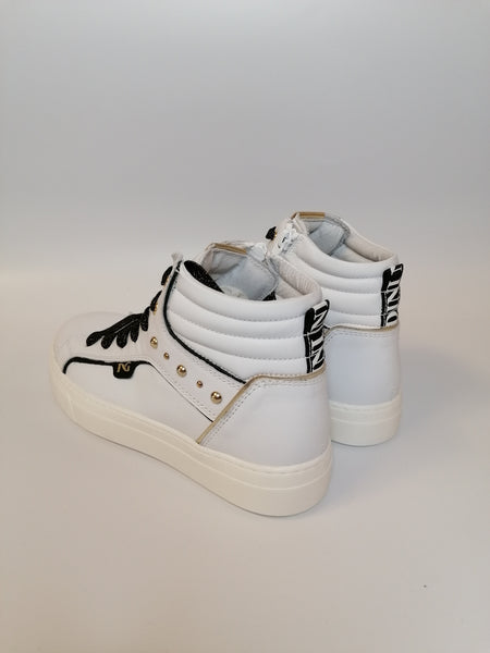 NERO GIARDINI - SNEAKERS A STIVALETTO IN PELLE BIANCA I131942F