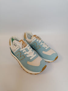 NEW BALANCE - SCARPA 574 AZZURRA E PANNA SG2