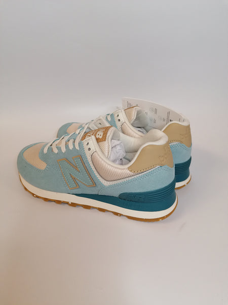 NEW BALANCE - SCARPA 574 AZZURRA E PANNA SG2