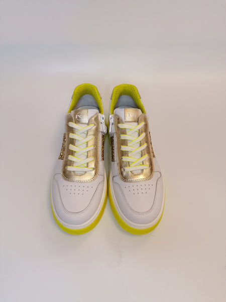 NERO GIARDINI - SNEAKERS DONNA BIANCA E GIALLO FLUO E232243