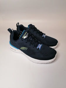 SKECHERS - SCARPA DA GINNASTICA UOMO BLU CON DETTAGLIO AZZURRO 232291