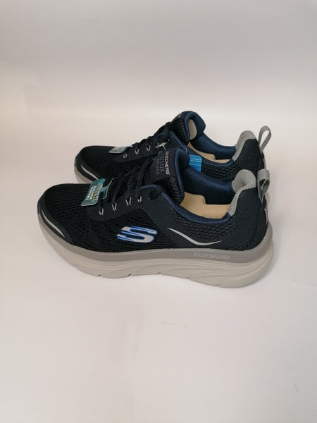 SKECHERS - SCARPA DA GINNASTICA UOMO BLU CON DETTAGLI GRIGI 232044