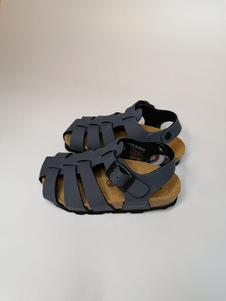 GRUNLAND - SANDALO BAMBINO BLU CON PLANTARE SB0203-40