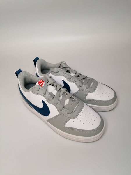 NIKE - SCARPA BIANCA GRIGIA E BLU COURT BOROUGH LOW