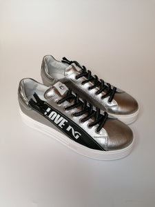 NERO GIARDINI - SNEAKERS CON PLATFORM ARGENTO CON ZIP NERA I232441