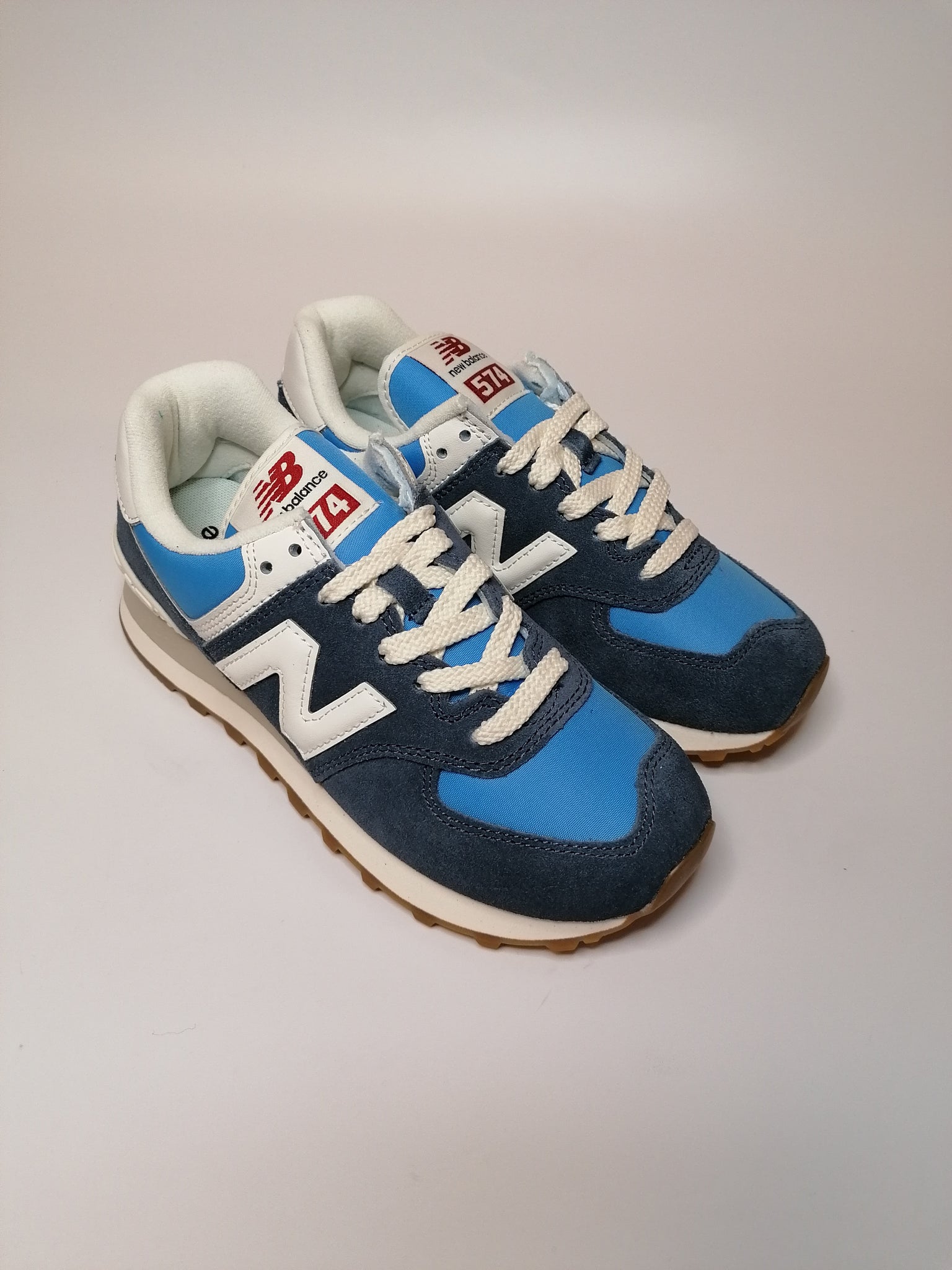 NEW BALANCE - SCARPA DA GINNASTICA 574 BLU, BIANCA E TURCHESE RA2