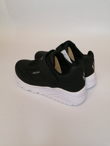 SKECHERS - SCARPA DA GINNASTICA PER BAMBINI NERA E BIANCA 403695