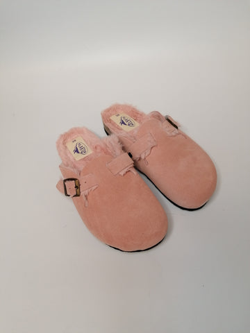 PLAKTON - CIABATTA SCAMOSCIATA ROSA CHIUSA IN SUGHERO CON PELO INTERNO 181539