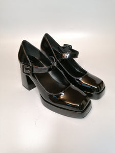 dalzoppo.it - SCARPA CON CINTURINO IN VERNICE NERO PER DONNA CON TACCO ALTO E PLATEAU NATALIA5