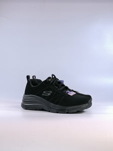 SKECHERS - SCARPA DA GINNASTICA NERA SCAMOSCIATA 88888366