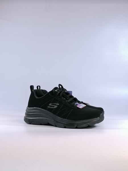 SKECHERS - SCARPA DA GINNASTICA NERA SCAMOSCIATA 88888366