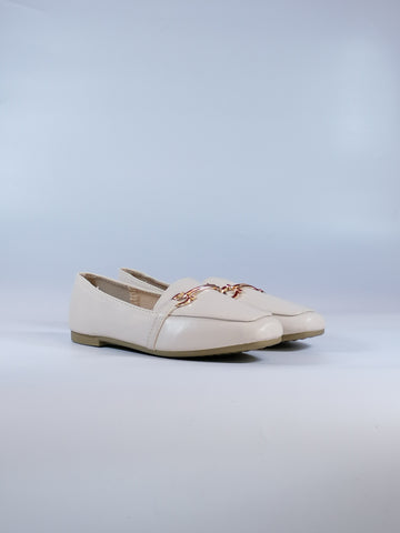 dalzoppo.it - MOCASSINO GHIACCIO BEIGE DONNA CON MORSETTO DORATO B2212