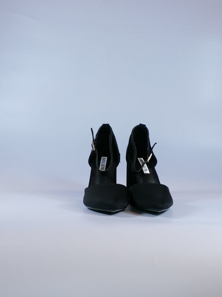 dalzoppo.it - SCARPA SPEZZATA IN RASO NERO CON CINTURINO PER DONNA CON PUNTA E TACCO 8CM BH2012