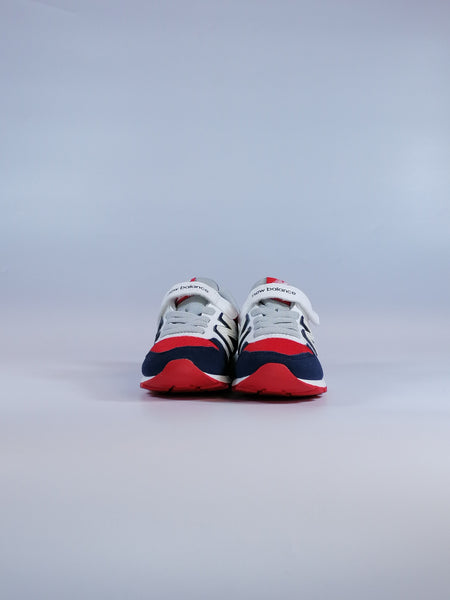 NEW BALANCE - SCARPA DA GINNASTICA 996 PER BAMBINI BIANCA ROSSA E BLU CON STRAPPO XE3