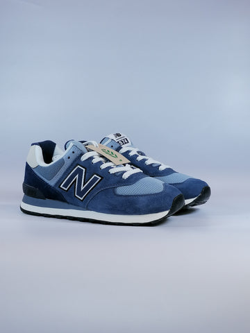 NEW BALANCE - SCARPA DA GINNASTICA DA UOMO CLASSIC 574 BLU E AZZURRA N2