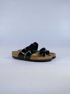 BIRKENSTOCK - CIABATTA INFRADITO MAYARI CON PLANTARE IN VERNICE NERA