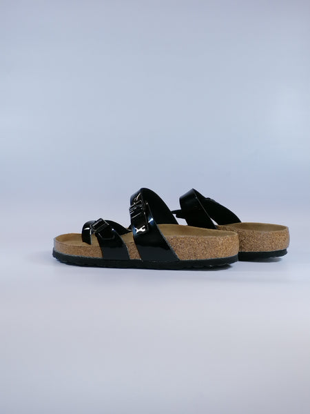 BIRKENSTOCK - CIABATTA INFRADITO MAYARI CON PLANTARE IN VERNICE NERA