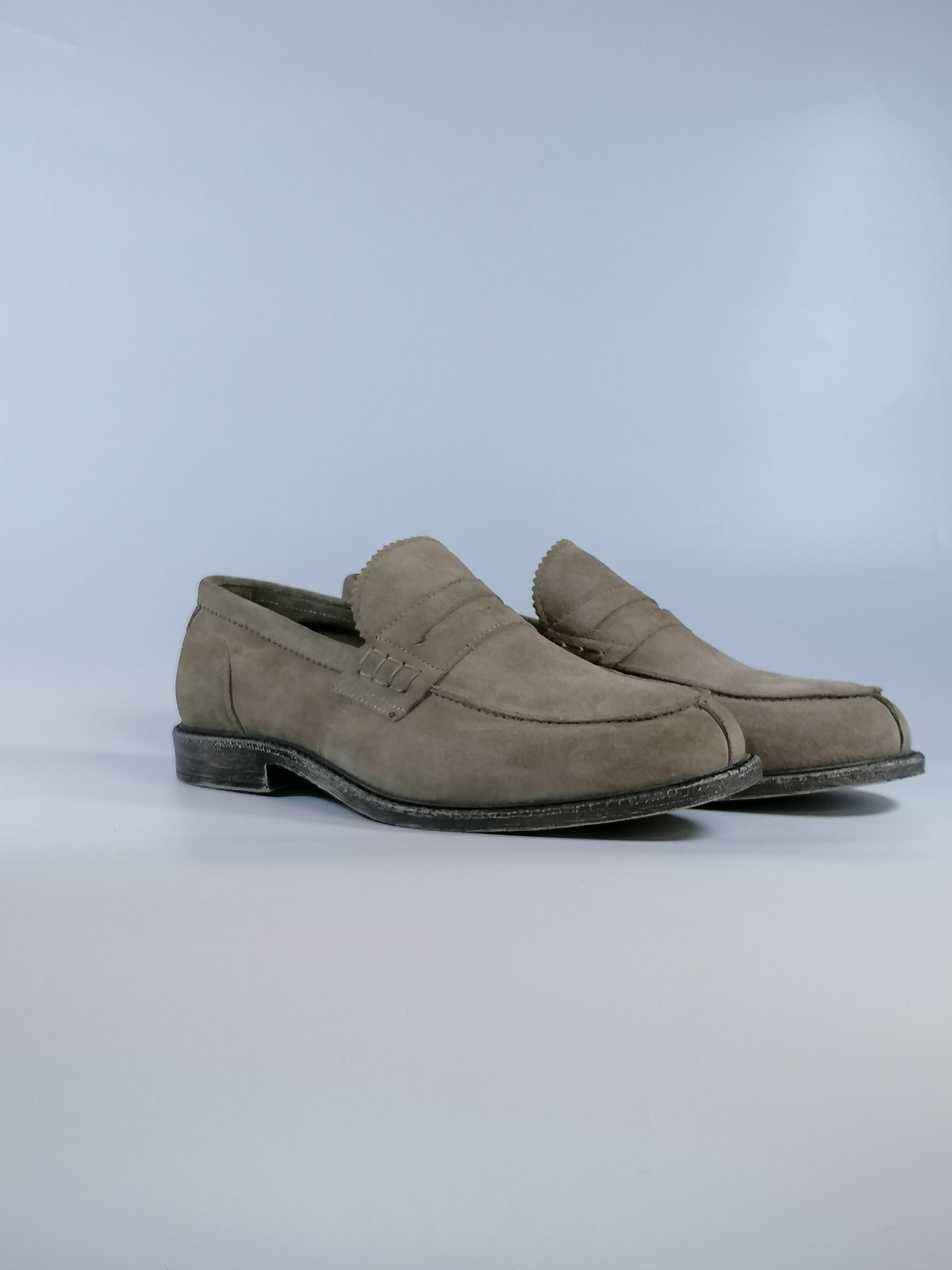 KAMMI - MOCASSINO COLLEGE UOMO IN PELLE SCAMOSCIATA TAUPE VR 280