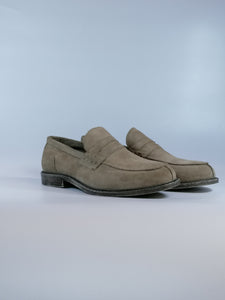 KAMMI - MOCASSINO COLLEGE UOMO IN PELLE SCAMOSCIATA TAUPE VR 280