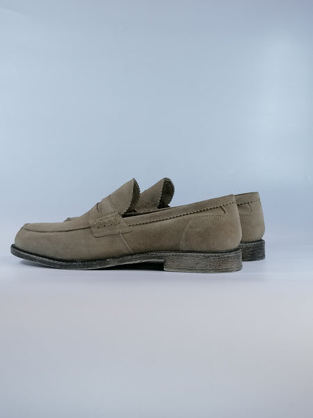 KAMMI - MOCASSINO COLLEGE UOMO IN PELLE SCAMOSCIATA TAUPE VR 280